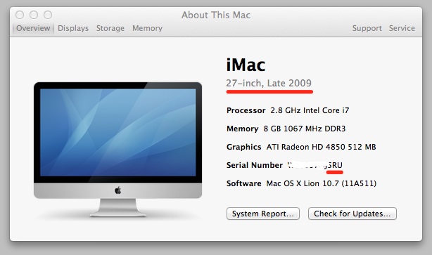 Kiểm tra năm sản xuất máy bằng cách vào About This Mac